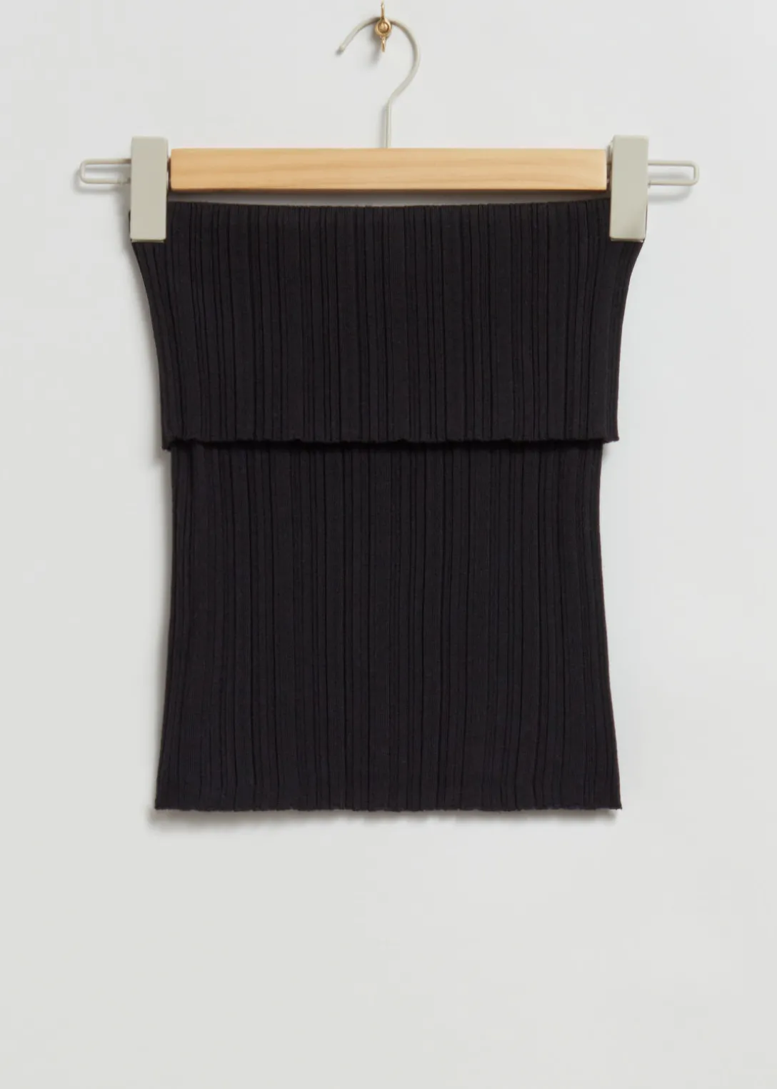 Online & Other Stories Off-The-Shoulder Knitted Tube Top Black