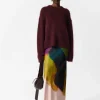 Cheap & Other Stories Ombré Satin Maxi Skirt Green Ombré