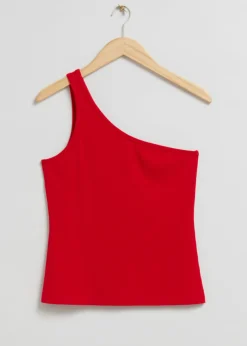 Hot & Other Stories One Shoulder Top Red