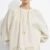 Flash Sale & Other Stories Open-Back Linen Blouse White