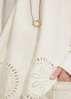 Flash Sale & Other Stories Open-Back Linen Blouse White