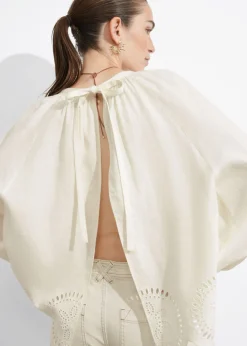 Flash Sale & Other Stories Open-Back Linen Blouse White
