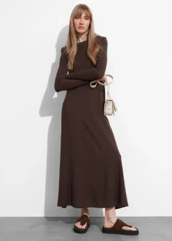 Best Sale & Other Stories Open-Back Maxi Dress Brown