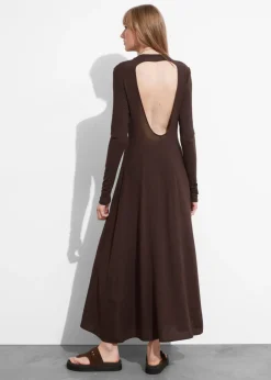 Best Sale & Other Stories Open-Back Maxi Dress Brown
