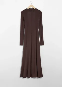 Best Sale & Other Stories Open-Back Maxi Dress Brown