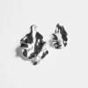 Online & Other Stories Organic-Shape Stud Earrings Silver