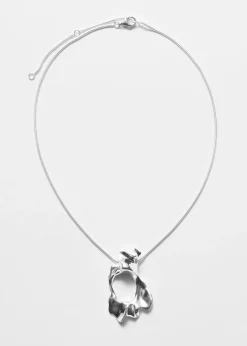 Discount & Other Stories Organic-Shaped Necklace Silver