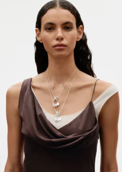 Discount & Other Stories Organic-Shaped Necklace Silver