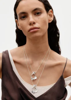Discount & Other Stories Organic-Shaped Necklace Silver