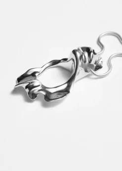 Discount & Other Stories Organic-Shaped Necklace Silver