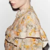 Flash Sale & Other Stories Oversized Frill Blouse Orange/Green/Pink