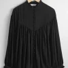 Cheap & Other Stories Oversized Frill Blouse Black