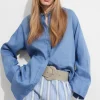 Best Sale & Other Stories Oversized Linen Shirt Blue