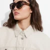 Fashion & Other Stories Oversized Round Lens Sunglasses Brown