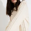 Hot & Other Stories Oversized Textured Sweater Cream