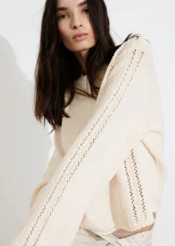 Hot & Other Stories Oversized Textured Sweater Cream