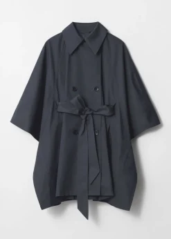 Sale & Other Stories Oversized Trenchcoat Cape Navy