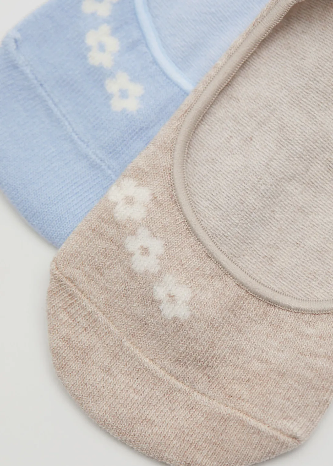 Outlet & Other Stories 2-Pack Footie Socks Baby Blue/Ecru