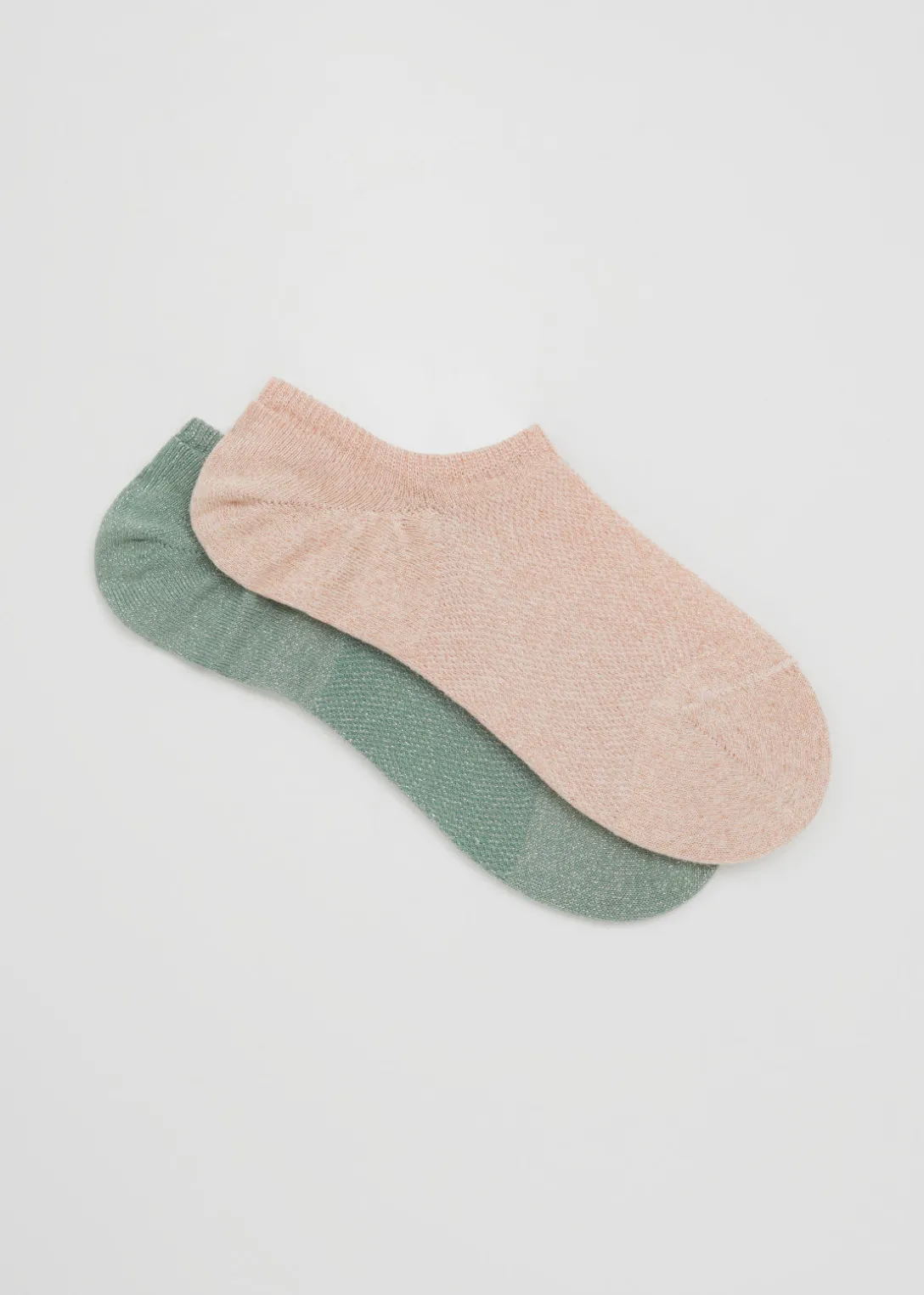 Online & Other Stories 2-Pack Sparkly Sneaker Socks Dusty rose/Dusty green