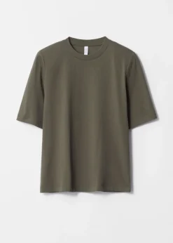 Sale & Other Stories Padded-Shoulder Cotton T-Shirt