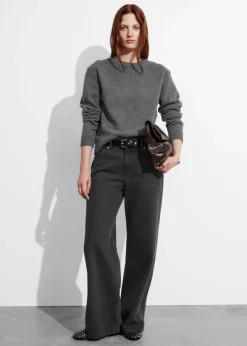Best Sale & Other Stories Padded-Shoulder Merino Jumper