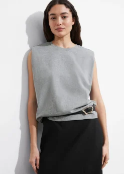 New & Other Stories Padded-Shoulder Tank Top