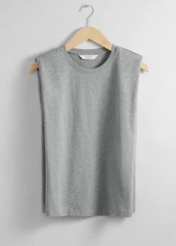 New & Other Stories Padded-Shoulder Tank Top