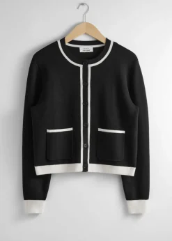 Sale & Other Stories Patch Pocket Cardigan Black