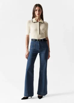 New & Other Stories Patch-Pocket Bootcut Jeans