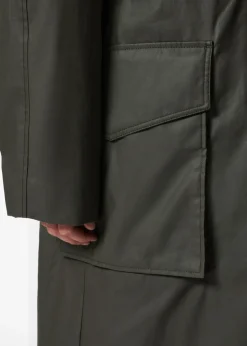 Store & Other Stories Patch-Pocket Cotton Coat Green