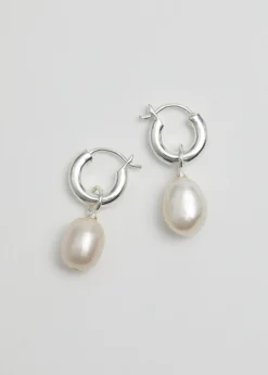 Flash Sale & Other Stories Pearl Charm Sterling Earrings Silver