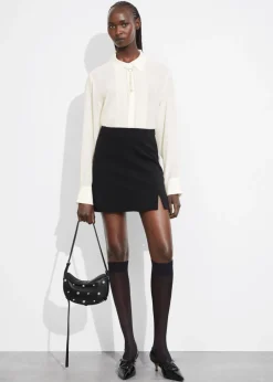 Best & Other Stories Pintuck-Detailed Silk Shirt