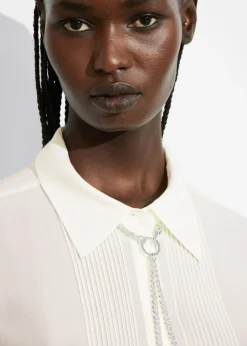 Best & Other Stories Pintuck-Detailed Silk Shirt
