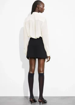 Best & Other Stories Pintuck-Detailed Silk Shirt