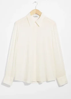 Best & Other Stories Pintuck-Detailed Silk Shirt