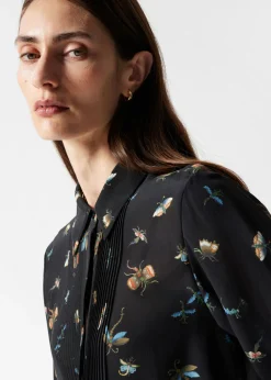 Best & Other Stories Pintuck-Detailed Silk Shirt