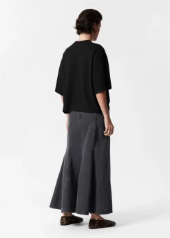 Cheap & Other Stories Pleated Denim Maxi Skirt