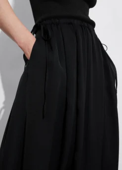 Sale & Other Stories Pleated Drawstring Midi Skirt