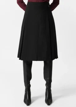 Fashion & Other Stories Pleated Midi Skirt Black