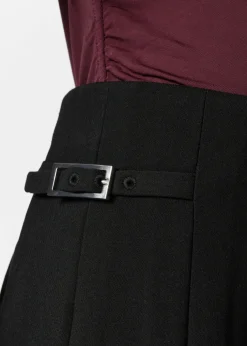 Fashion & Other Stories Pleated Midi Skirt Black