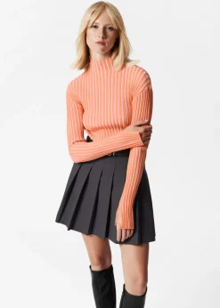 Cheap & Other Stories Pleated Mini Skirt Dark Grey