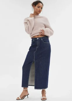 Flash Sale & Other Stories 5-Pocket Denim Midi Skirt Dark Blue