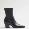 Discount & Other Stories Pointed Leather Boots Black