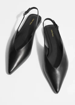 Hot & Other Stories Pointed Slingback Pumps Black