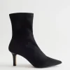 Sale & Other Stories Pointy Sock Boots Black suede