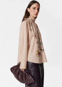 Flash Sale & Other Stories Printed Bow-Detailed Blouse Beige