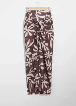 Best Sale & Other Stories Printed Cotton-Voile Sarong Mahogany