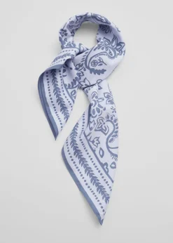 Shop & Other Stories Printed Scarf Indigo/Ivory