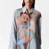 Outlet & Other Stories Printed Shirt Face Print