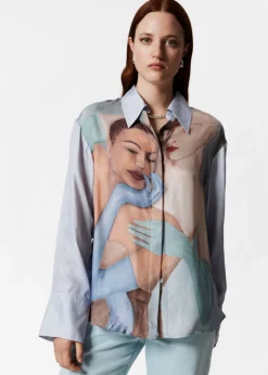 Outlet & Other Stories Printed Shirt Face Print
